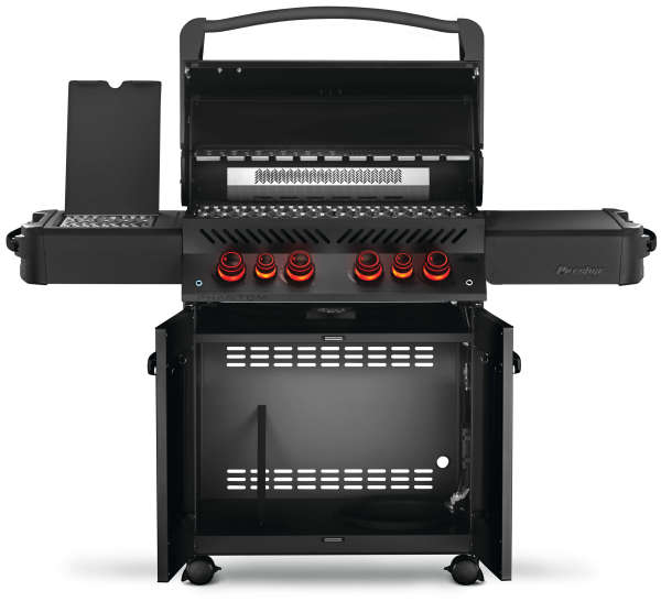 Black BBQ with Orange Buttons