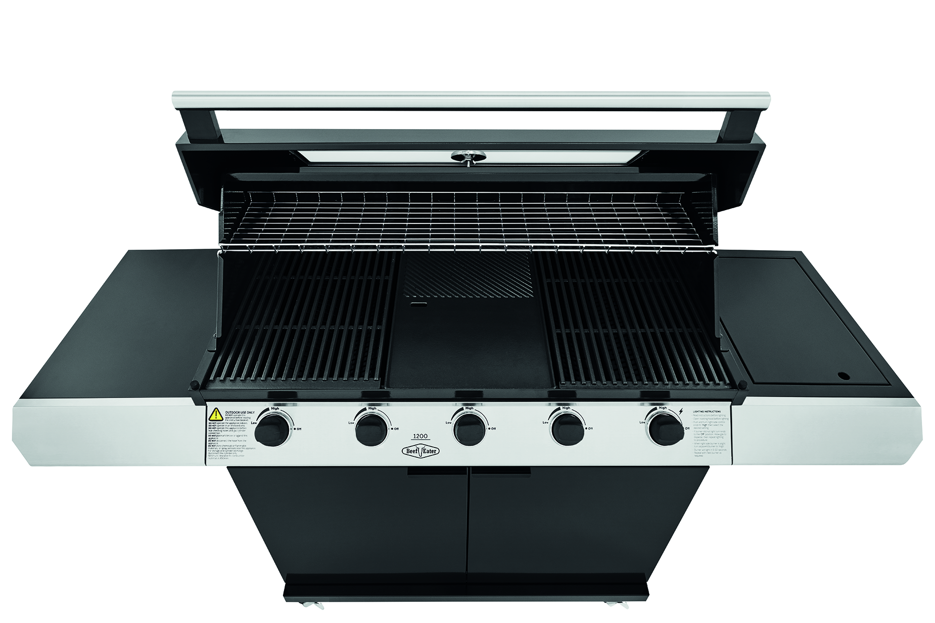 1200E Series - 4 Burner BBQ & Side Burner With Trolley Beefeater Gas