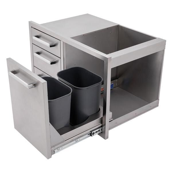 Alfresco dining triple drawer bin